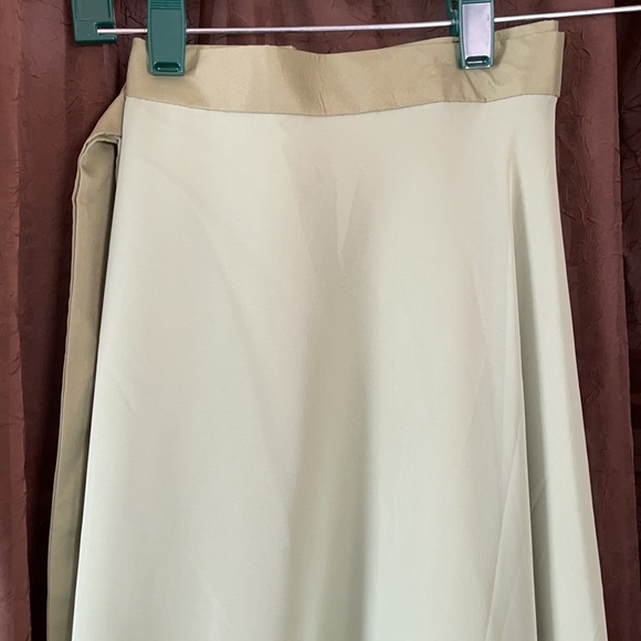 Long Chiffon Skirt- sage green - Picture 3 of 5